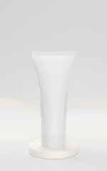 Wall Mural - Blank cosmetic bottle with white background, 3d rendering.