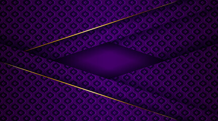 Poster - luxury golden line background elegant purple shades in 3d abstract style. luxurious gold illustratio