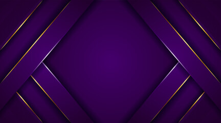 Poster - luxury golden line background elegant purple shades in 3d abstract style. luxurious gold illustratio