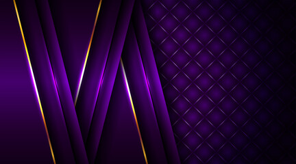 Poster - luxury golden line background elegant purple shades in 3d abstract style. luxurious gold illustratio