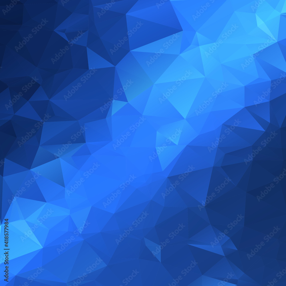 Fotografia Abstract panoramic background with blue triangles - Vector