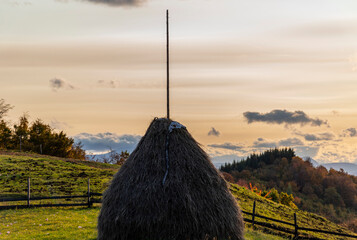 Wall Mural - sunset in the mountains