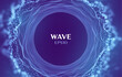 Wave of sound data. Abstract music vector background. Circle cloud music wave