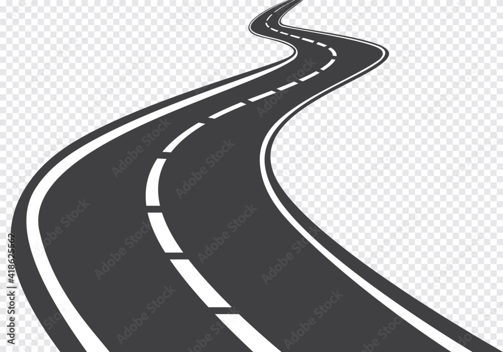 road and highway vector illustrations Stock Vector | Adobe Stock