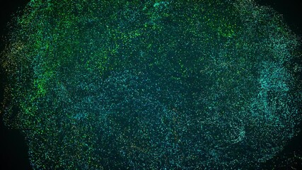 Poster - Computer generated vortex of particles. 3d rendering of gaseous space backdrop