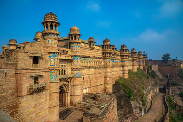 King Man Singh Palace in Gwalior fort, Gwalior, Madhya Pradesh, India