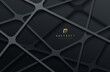© JE48 - Abstract grey and black geometric line overlap layers on dark background. Modern tech futuristic design. You can use for cover template, poster, banner web, flyer, Print ad. Vector illustration