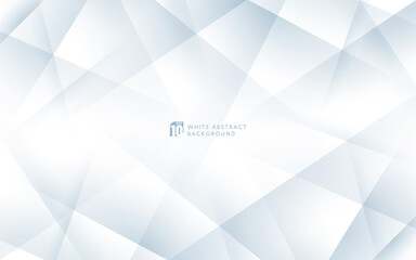 Wall Mural - abstract luxury geometric white and grey background with copy space. elegant white triangle shapes b