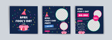 April Fools Day. April Fools Day Party. April Fool's Day Sale. Social Media Templates For April Fools Day.