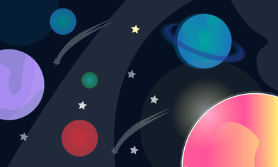 Abstract and modern space background wallpaper illustration