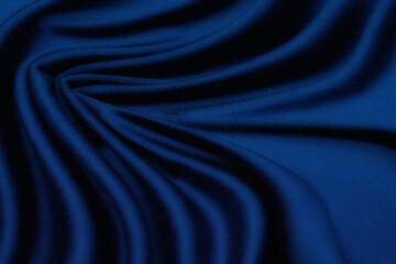 Wall Mural - Wool fabric. Color black and blue. Texture, background, pattern.