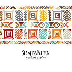 Papier Peint - Ethnic handmade ornament, seamless pattern