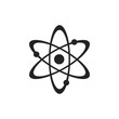 atom line icon. nuclear power symbol. science and quantum physics symbol