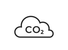 Co2 Emissions Line Icon. Carbon Dioxide Pollution. Ecology And Environment Symbol