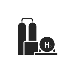 Canvas Print - Hydrogen plant icon. environment, eco friendly and alternative energy symbol. isolated vector image