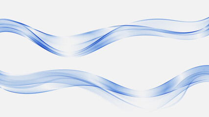 two wavy blue elements design smooth blue waves abstract wave background