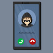 © Vitalii - Incoming call from a scammer. A villain, a thief, wants to steal personal data and money.