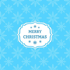 Wall Mural - Blue Christmas background with snowflakes