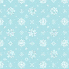 Wall Mural - Snowflakes pattern. Winter background