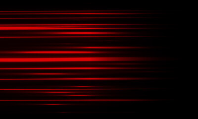 Poster - abstract red light high speed motion on black background vector illustration.