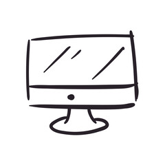 Fototapete - Isolated digital computer