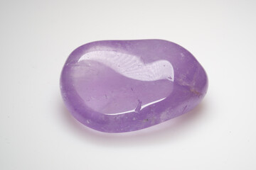 Natural stone amethyst on white background