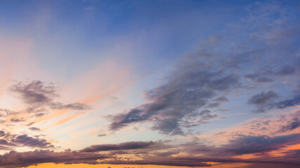 Canvas Print - Natural background: dramatic sky at sunset