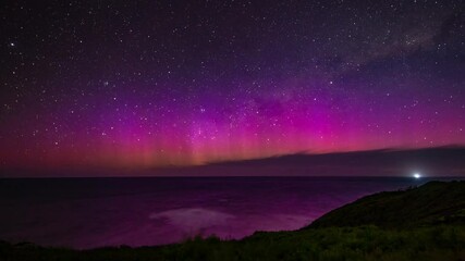 aurora over the sea