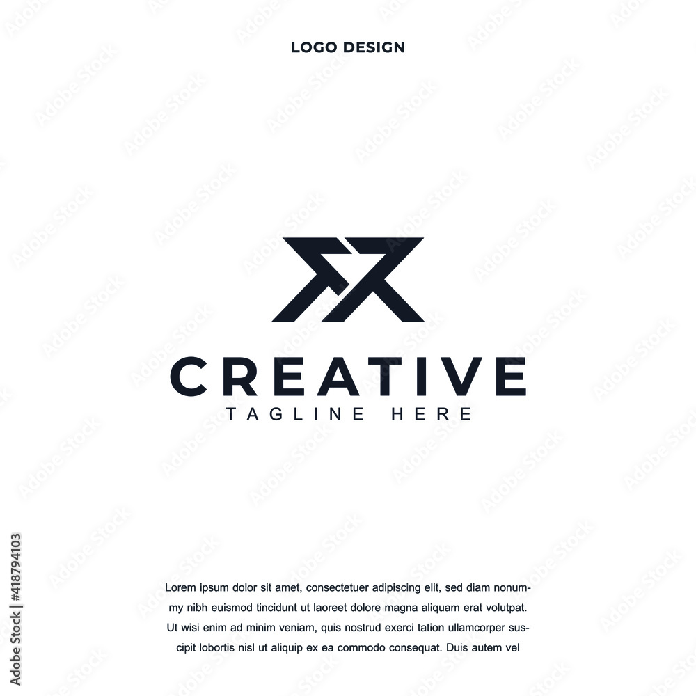 Creative SR Letter icon logo design vector illustration. initial letter ...