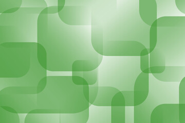 Poster - Green geometric shapes on white backgrounds