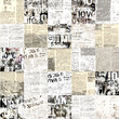 © Olga - Newspaper paper grunge newsprint patchwork seamless pattern background