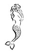 © Мария Неноглядова - Girl Mermaid line. Vector illustration