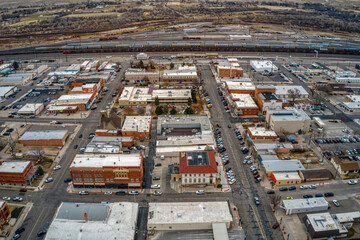 Aerial View of La Junta, Colorado in Winter