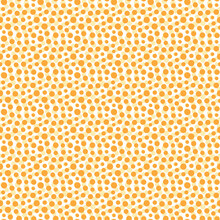 Yellow And Orange Small Spot Geometric Seamless Pattern Background. Textured Yellow And Orange Pattern Repeat Featuring A Scattered Overlapping Spot Design. Versatile For Multiple Uses.