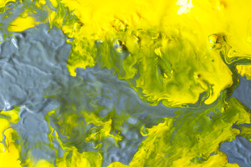 abstract creative water colour background in yellow, green and grey colours