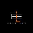 EL, LE Letter Initial Logo Design Template Vector Illustration