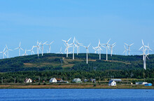 Quebec; Canada- June 25 2018 : Wind Generators In Cap Chat