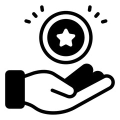 Poster - 
Thumbs up with stars, appreciation icon

