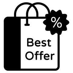 Sticker - 
Best offer icon in modern style 

