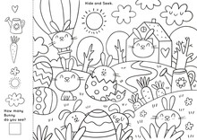 Easter Coloring Pages Printable And Worksheet. Easter Activities For Kids, Easter Party, Easter Games.