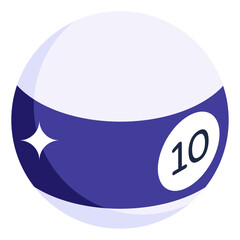 Sticker - 
Hard ball, cricket ball icon of isometric style 

