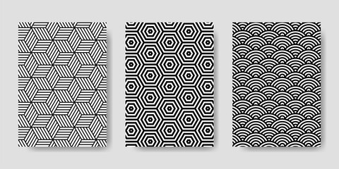 Collection of background patterns with abstract shapes.
