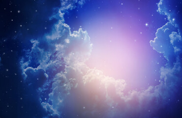 Wall Mural - night sky with stars.