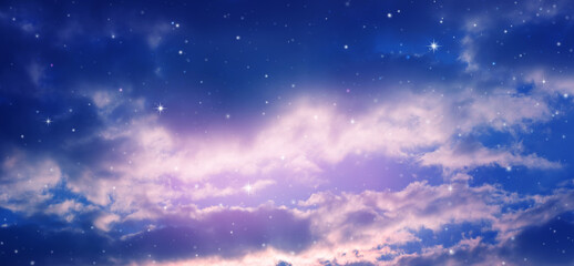 Wall Mural - night sky with stars.