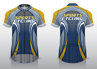 Wall Mural - jersey bicycle front and back view, sporty design ready to print in textile and fabric,