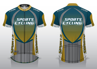 Wall Mural - jersey bicycle front and back view, sporty design ready to print in textile and fabric,