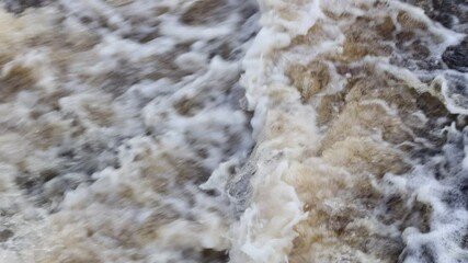 Poster - fast flowing water. mountain river. High quality 4k footage