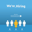 © numthis93 - We are hiring simple design with yellow human sign as a symbol of chosen by recruiter. Social media banner template for job vacancy
