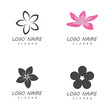© evandri237@gmail - Beauty plumeria icon flowers design illustration Template