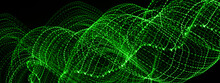 Green Lines On A Black Background Texture